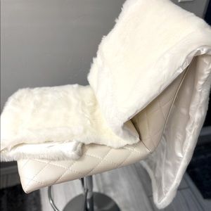 Off White Fur Shawl